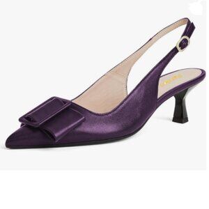 Elegant Purple Slingback Heels